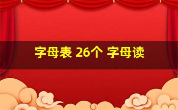 字母表 26个 字母读